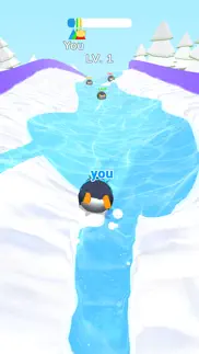penguin snow race iphone screenshot 1