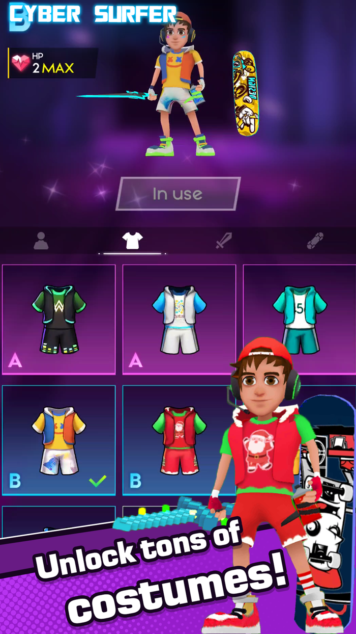 Cyber Surfer EDM and Skateboard