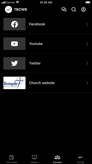 Temple Baptist Church WB Screenshot