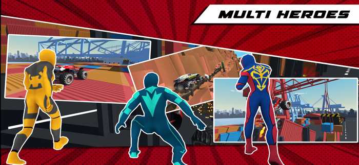 Superhero Mega Car Stunt