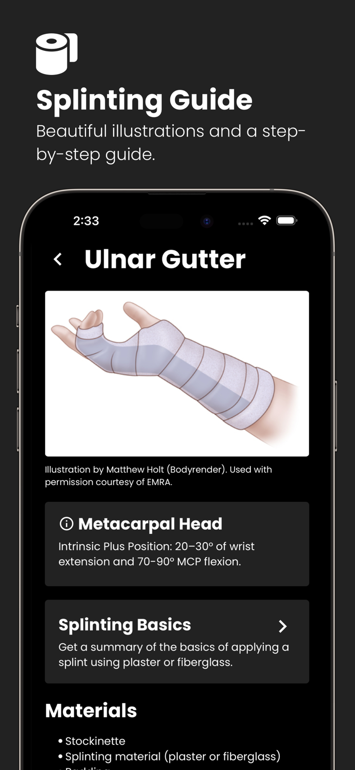 Fractures Splinting App