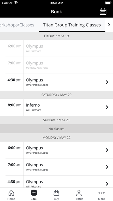 Titan Sports Performance Screenshot