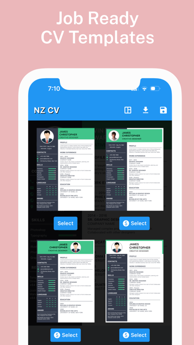 NZ CV - New Zealand Resume PDF screenshot n.2