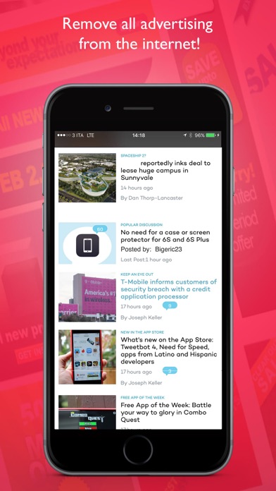 Block advertising Pro- remover Screenshot