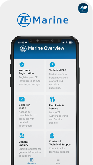 ZF Marine App Screenshot
