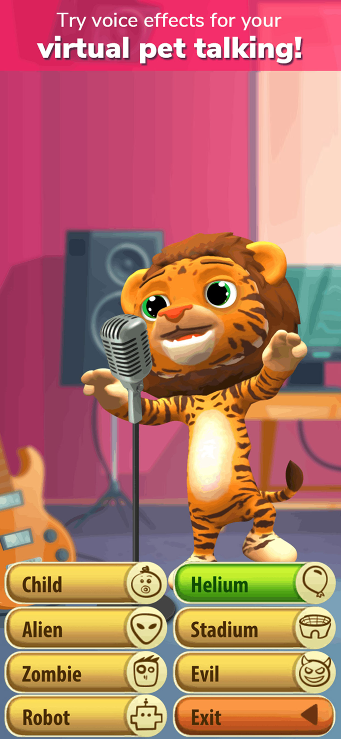 Talking Lion Virtual Pet Games