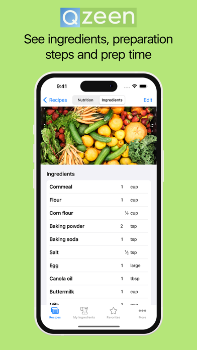 Qzeen - Recipe Calculator Screenshot