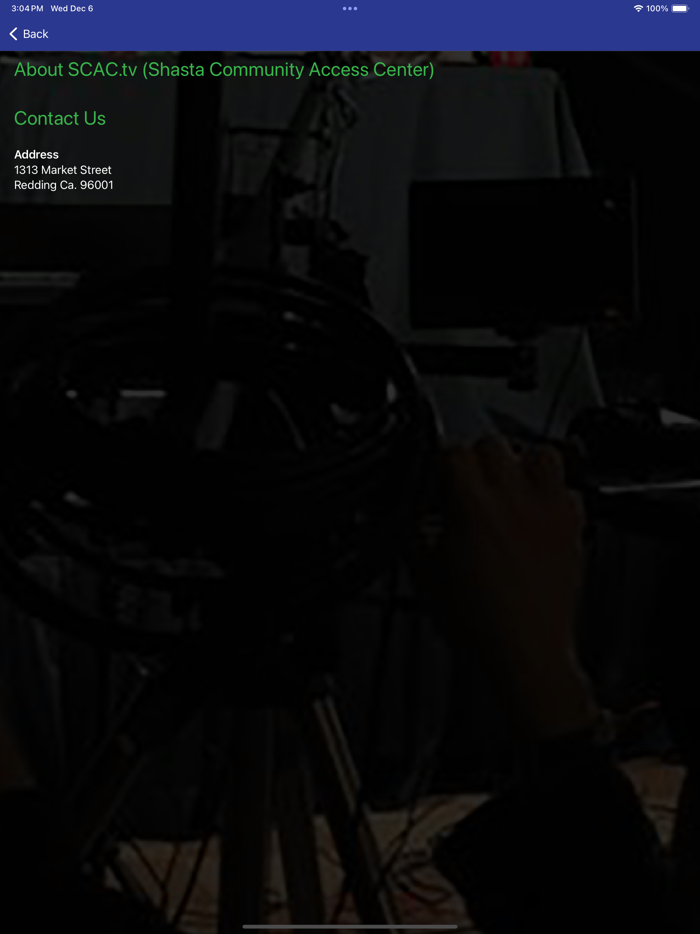 Shasta Community Acs. Channels