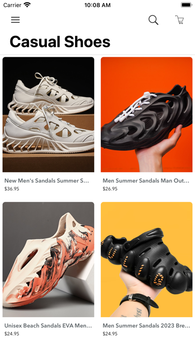 Cheap Men's Clothing & Shoes Screenshot