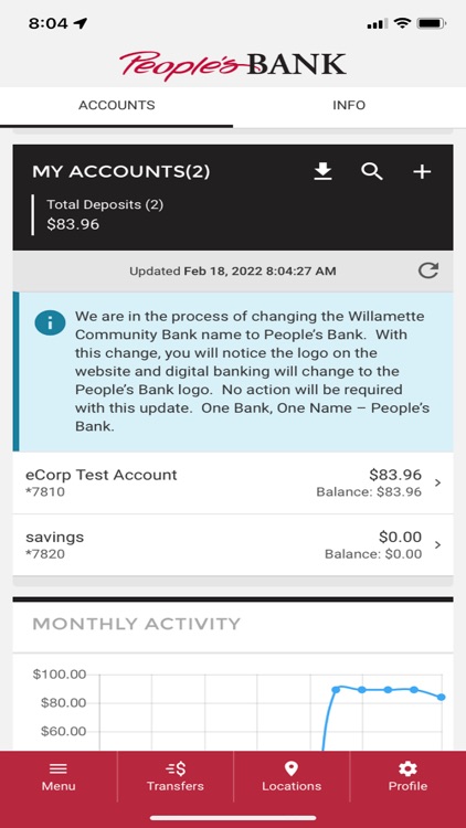 People’s Mobile Banking