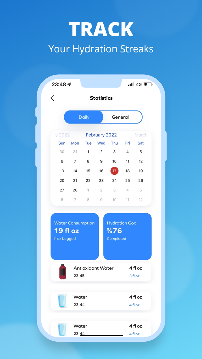 Water tracker reminder