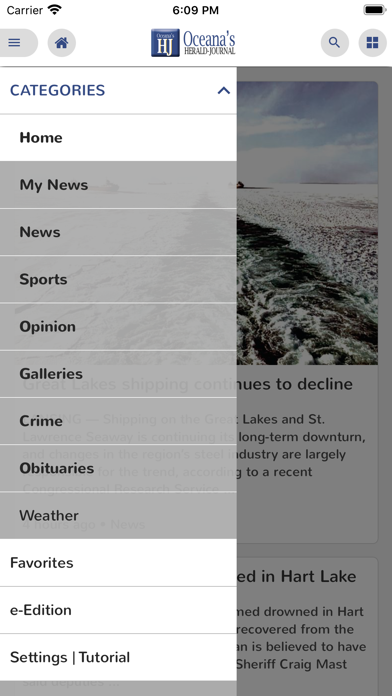 Oceana’s Herald-Journal Screenshot