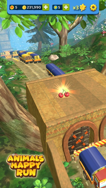 Animals Happy Run 3D Kids Game screenshot-5