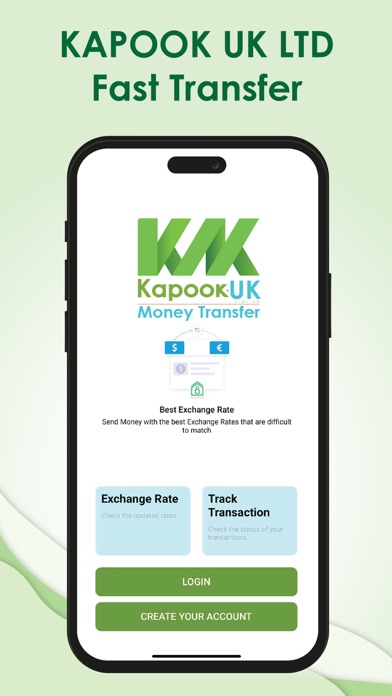 Kapook UK Money Transfer Screenshot