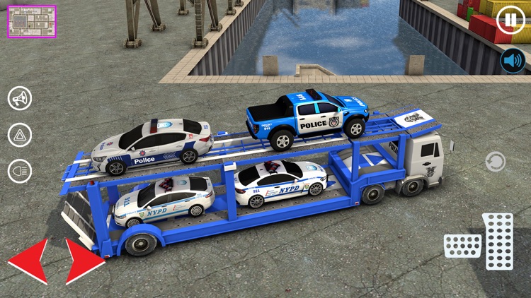 US Police Car Transporter Game