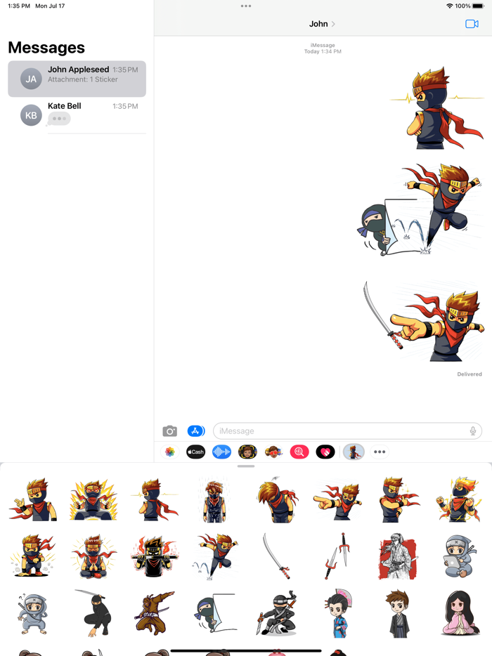 Assassin Ninja Stickers