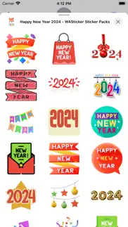 happy new year 2024 -wasticker iphone screenshot 3