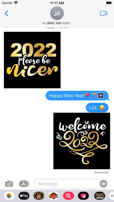 2022 Happy New Year Stickers + Screenshot