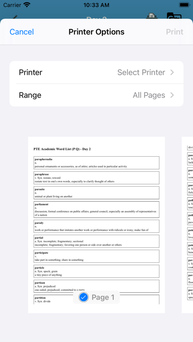 3000 PTE Vocab Screenshot