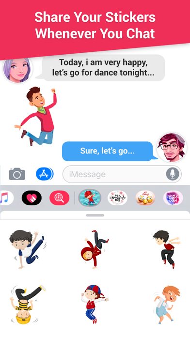 Screenshot #1 pour Super Dancing Boy Emojis