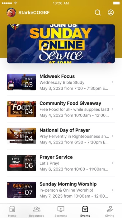Starke Church of God by Faith Screenshot