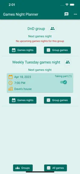 Game screenshot Games Night Planner apk