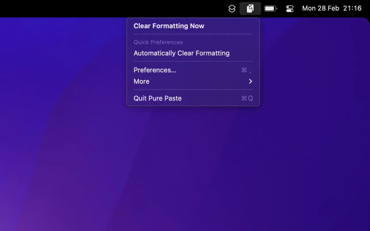 #2. Pure Paste (macOS) Av: Sindre Sorhus