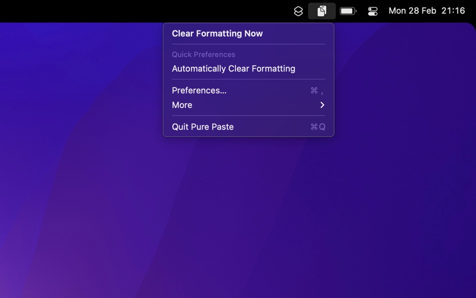 #2. Pure Paste (macOS) 来自: Sindre Sorhus