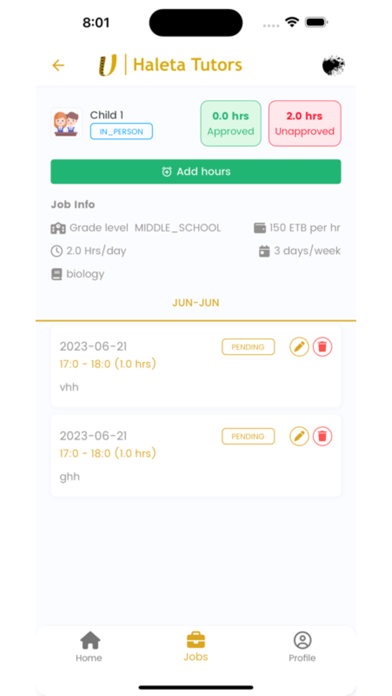 Haleta Tutors (for tutors) Screenshot