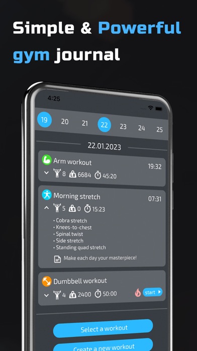 Workout planner. Home & Gym Screenshot