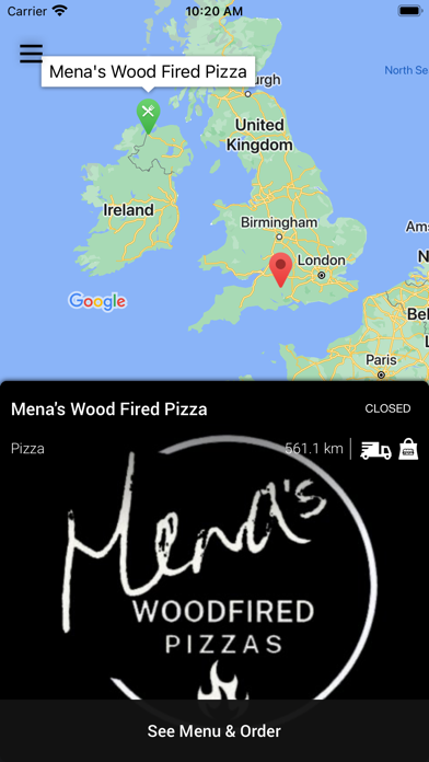 Mena’s Woodfired Pizzas Screenshot
