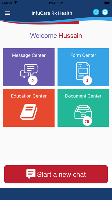 InfuCare Rx Health Screenshot