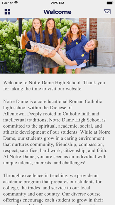 Notre Dame High School, Easton Screenshot