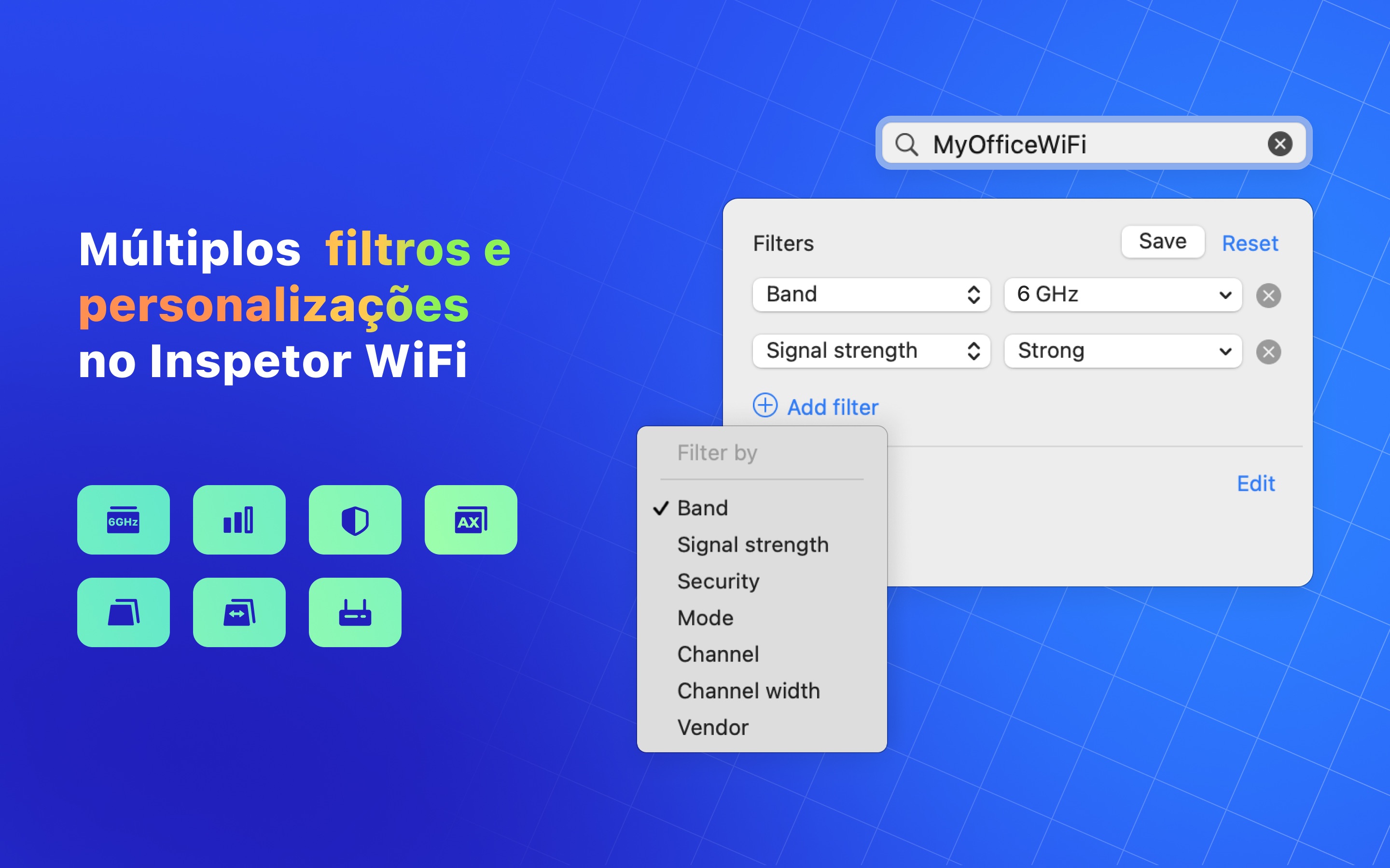 Screenshot do app NetSpot: WiFi Analyzer