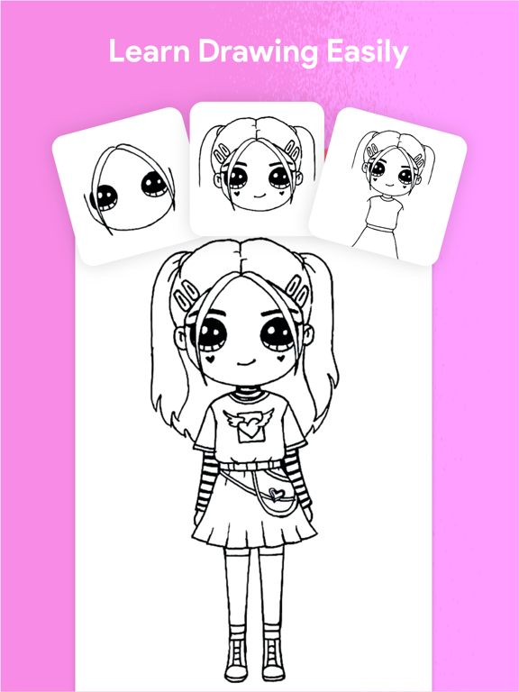 DrawCutie - Draw Cute Girls iPad screenshot 4 - Entertainment app