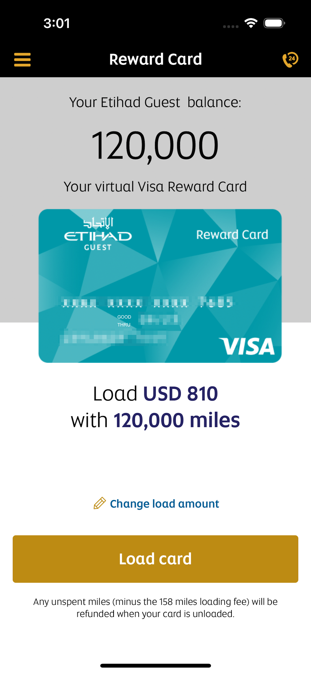 Reward Card