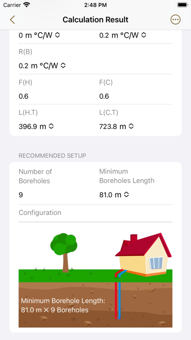 Geothermal Calculator Screenshot