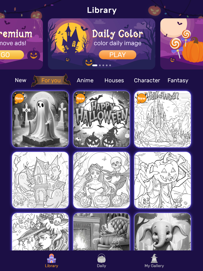 Halloween Coloring Book Games