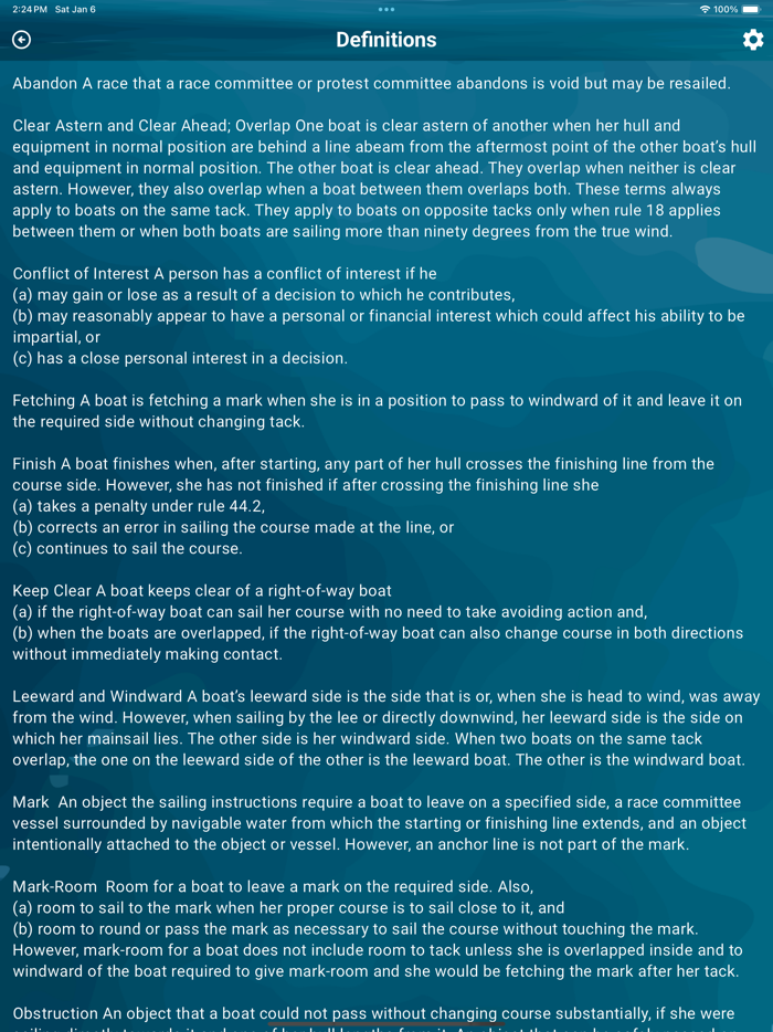 Sailing Rules Pocket Guide