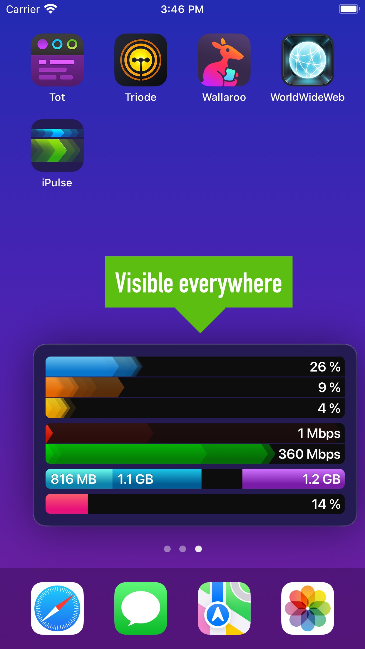Screenshot do app iPulse - Monitor Your Device