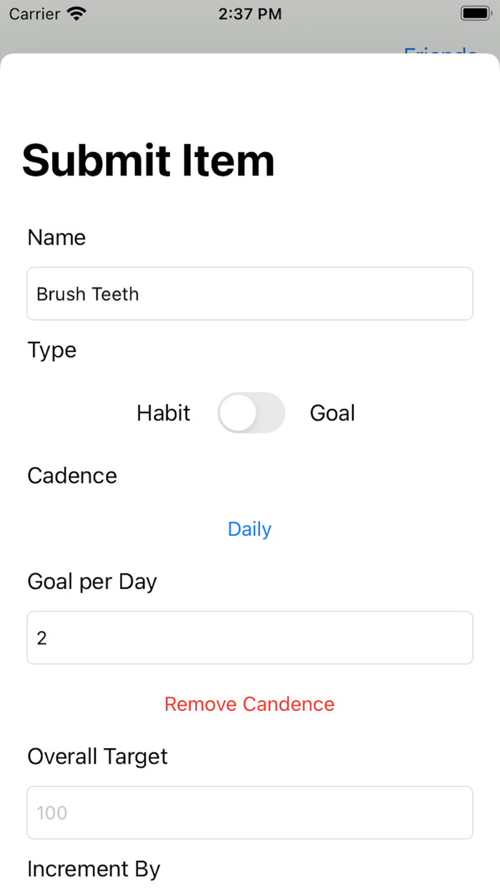 Custom Goal Tracking