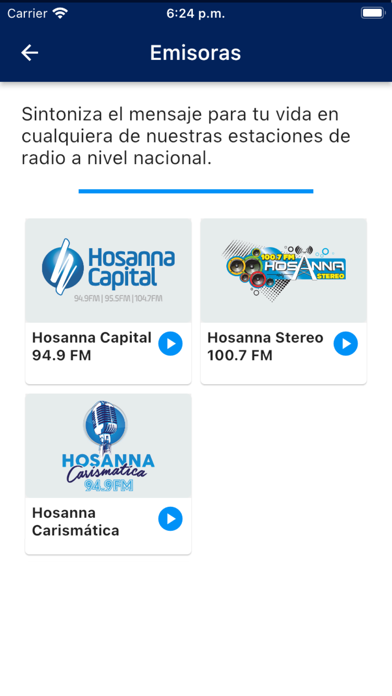 Hosanna Visión Screenshot