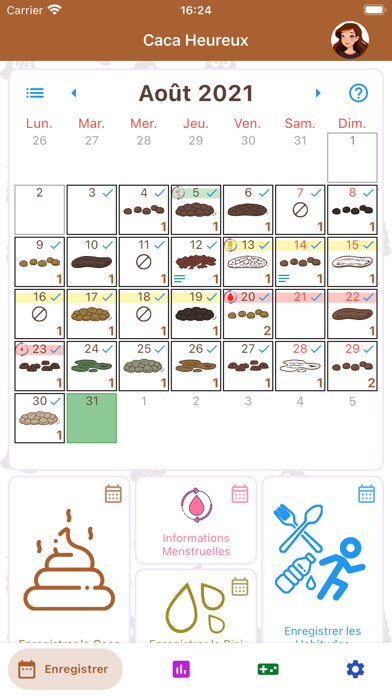 Screenshot #1 pour Caca Heureux : Journal de Caca
