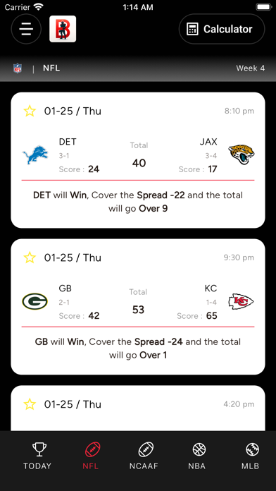 AI Bovada Picks Screenshot
