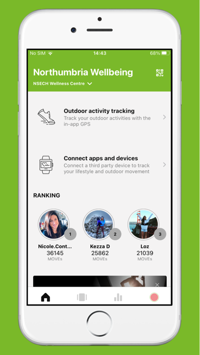 Northumbria Wellbeing Screenshot