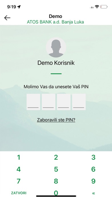 ATOS BANK Online Screenshot