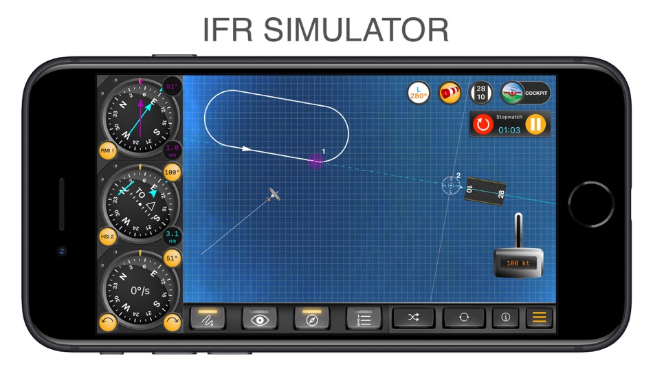 #5. IFR Trainer Flight Instruments (iOS) By: Flygo-Aviation Ltd