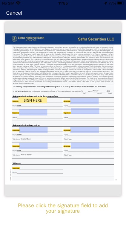 SafraLink e-Sign screenshot-4