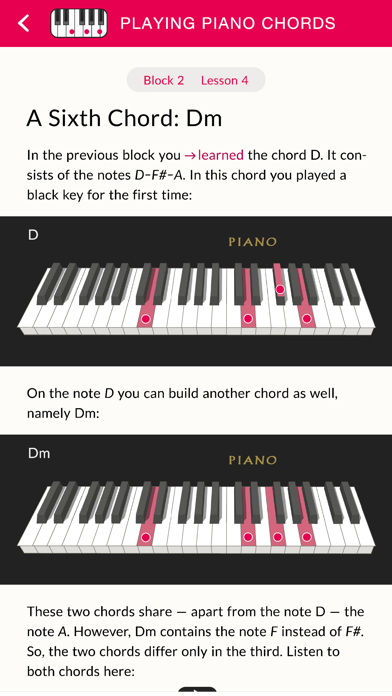 Playing Piano Chords Screenshot