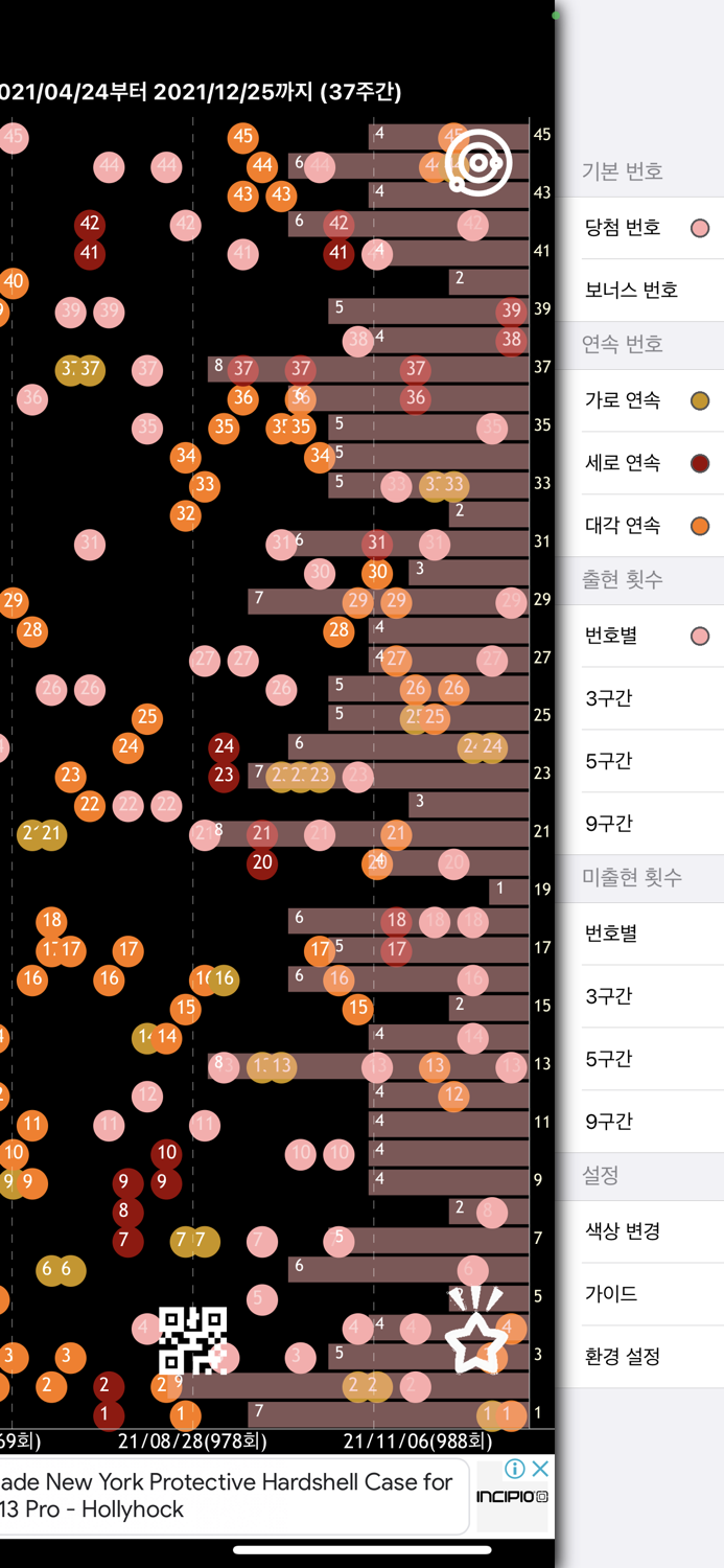 로또자리  빅데이터 가중치 추천번호